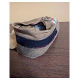 Vintage Beaded Suede Moccasin with Floral Design - Single Shoe