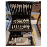 Oneida Silverplate Flatware Set in Wood Case