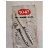 1847 Rogers Bros Flair Silverplate Flatware Set with Chest