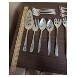 Collection of Vintage Silver-Plated Flatware and Serving Pieces