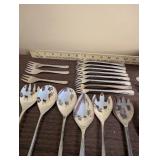 Collection of Vintage Silver-Plated Flatware and Serving Pieces