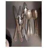 Collection of Vintage Silver-Plated Flatware and Serving Pieces