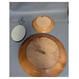 Collection of 11 Norwegian Folk Art Wooden Plates, Spoons, and Wall Decor