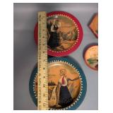 Collection of 11 Norwegian Folk Art Wooden Plates, Spoons, and Wall Decor