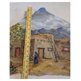 Goldie Ruark Original Southwestern Adobe Art on Stone