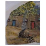 Goldie Ruark Original Southwestern Adobe Art on Stone