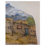 Goldie Ruark Original Southwestern Adobe Art on Stone