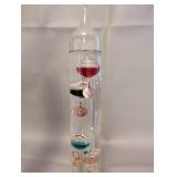 Pair of Galileo Thermometers in Glass Columns