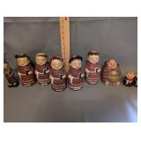 Collection of 8 Vintage Friar Tuck Themed Ceramic Banks and Figurines