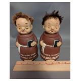 Collection of 8 Vintage Friar Tuck Themed Ceramic Banks and Figurines