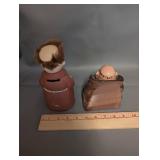 Collection of 8 Vintage Friar Tuck Themed Ceramic Banks and Figurines