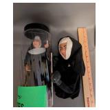 Collection of Nun Figurines, Nun Dolls, and Nunzilla Windup Toys