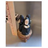 Collection of Nun Figurines, Nun Dolls, and Nunzilla Windup Toys