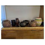 Collection of 7 Vintage Pottery Vases and Jugs Assorted Styles and Sizes