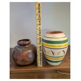 Collection of 7 Vintage Pottery Vases and Jugs Assorted Styles and Sizes