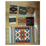 Collection of 7 Small Southwestern Woven Tapestry Samples