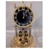 Kieninger & Obergfell Anniversary Brass Mantel Clock with Glass Dome