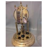 Kieninger & Obergfell Anniversary Brass Mantel Clock with Glass Dome