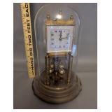Kundo Anniversary Clock with Glass Dome and Metal Base