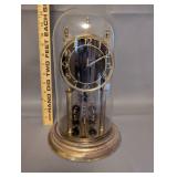 Vintage Kundo Anniversary Glass Dome Mantel Clock