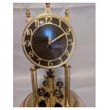 Vintage Kundo Anniversary Glass Dome Mantel Clock