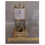 Kundo Anniversary Mantel Clock with Glass Dome, West Germany