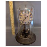 Welby Anniversary Dome Clock with Brass Base and Glass Cover