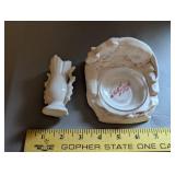 Assorted Collection of Antique Ruby Glass, Pottery, and Porcelain Pieces