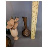 Set of 5 Vintage Art Pottery Vases and Bowls including Planter and Bud Vase