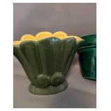Set of 5 Vintage Art Pottery Vases and Bowls including Planter and Bud Vase