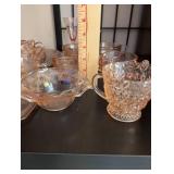 Assorted Vintage Pink Depression Glass Serving and Drinkware Collection