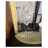 Collection of Vintage Decorative Glass, Ceramic, and Metal Tabletop Items