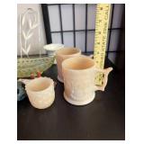 Collection of Vintage Decorative Glass, Ceramic, and Metal Tabletop Items