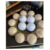 Collection of Decorative Walking Canes, Western Figurines, Golf Plate, and Assorted Items