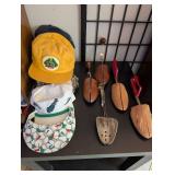 Vintage Golf Hats and Wooden Shoe Stretchers Collection