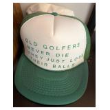 Vintage Golf Hats and Wooden Shoe Stretchers Collection