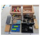 Craft and Hobby Tool Lot with X-Acto Sets, Trimmers, Soldering Iron, and Accessories