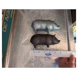 Eclectic Collectibles Lot: Silverlook Tray, Betty Boop Doll, Cast Iron Pigs, Pink Elephant Bank, Little Bo Peep Plate & More