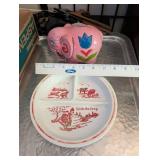 Eclectic Collectibles Lot: Silverlook Tray, Betty Boop Doll, Cast Iron Pigs, Pink Elephant Bank, Little Bo Peep Plate & More