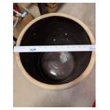 Antique 10-Gallon Stoneware Crock with Crown Mark
