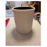 Antique 10-Gallon Stoneware Crock with Crown Mark