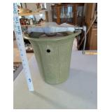 Vintage Hostess Ice Cream Freezer Hand Crank with Green Bucket