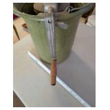 Vintage Hostess Ice Cream Freezer Hand Crank with Green Bucket