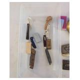 Vintage Collection: Folding Pocket Knives, Medals, Pocket Watch Case, Letter Opener, Belt Buckles