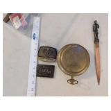Vintage Collection: Folding Pocket Knives, Medals, Pocket Watch Case, Letter Opener, Belt Buckles