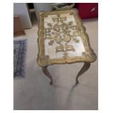 Ornate Vintage Gold Gilt Wood Italian Side Table