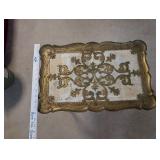 Ornate Vintage Gold Gilt Wood Italian Side Table