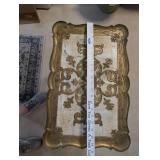 Ornate Vintage Gold Gilt Wood Italian Side Table