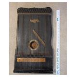 Vintage Symphony Zither String Instrument with Decorative Inlay