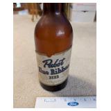 Vintage Pabst Blue Ribbon Beer Bottle with Elgin Brewing Cap